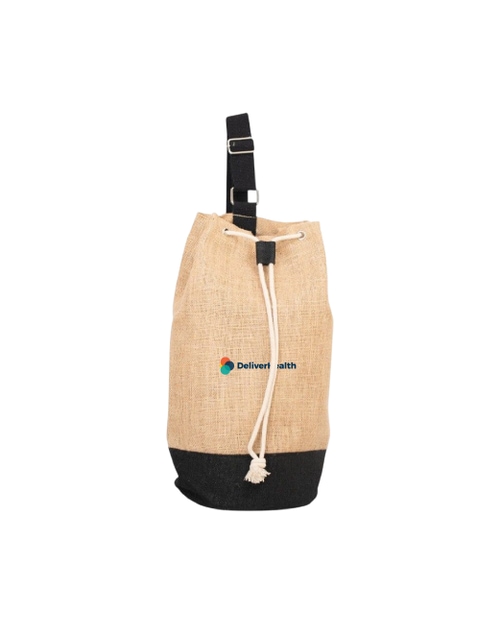Oblique Banyan Drawstring Jute Bag